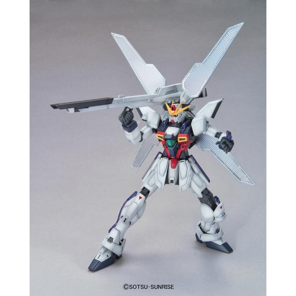 Bandai 1/100 MG GX-9900 Gundam X action pose with weapon. 