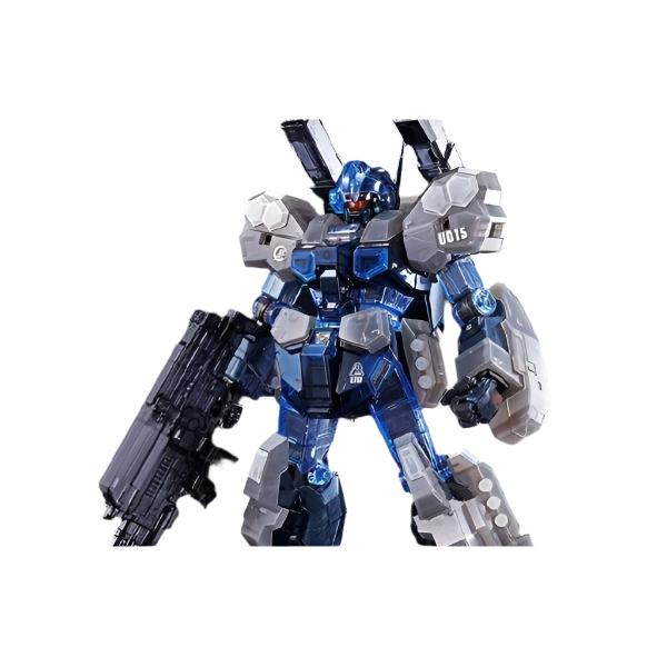 Bandai 1/100 MG Event Limited Jesta Cannon [Clear Color] front on view. 1