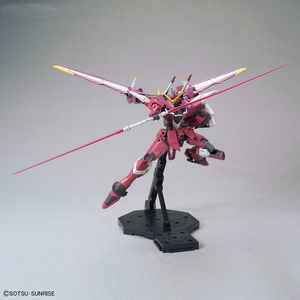 Bandai 1/100 MG  ZGMF-X09A Justice Gundam Z.A.F.T. Mobile Suit Gundam action pose 2
