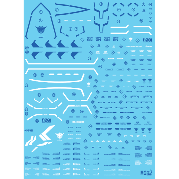 Delpi 1/100 MG Exia Water Slide Decal