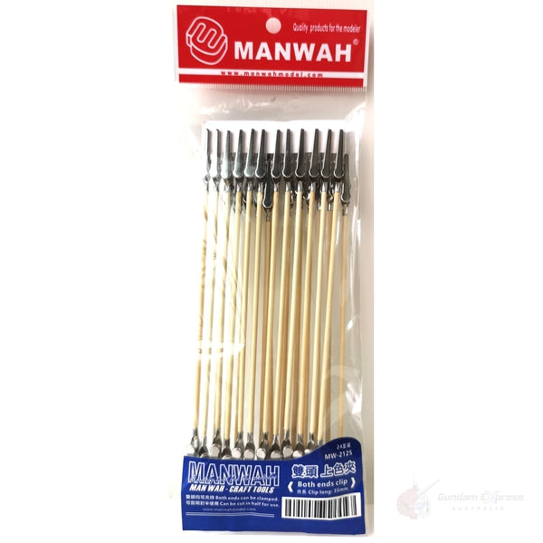 Manwah Both End Painting Clips 35mm Wooden  24 pce