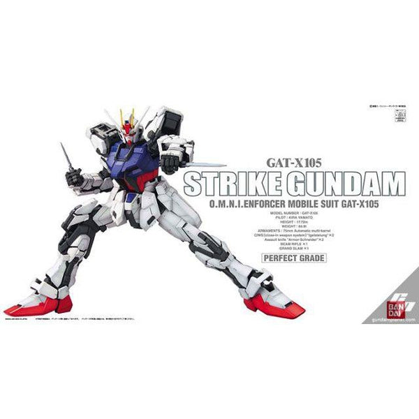 Bandai 1/60 PG Strike Gundam package artwork