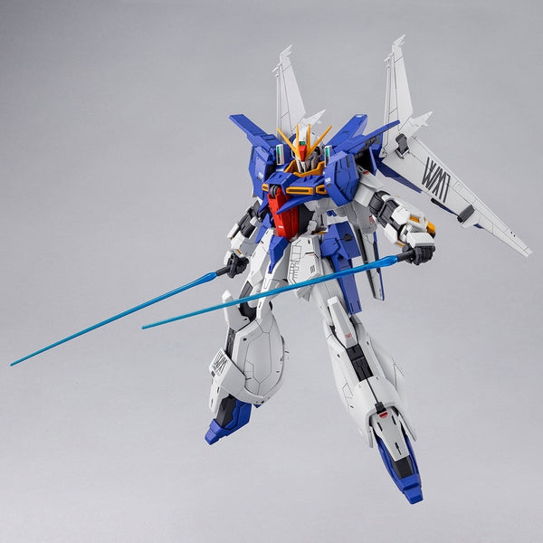 P-Bandai RE/100 Gundam Lindwurm action pose with beam sabers