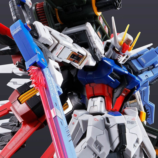 P-Bandai RG 1/144 Perfect Strike Gundam close up of upper torso