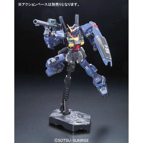  Bandai 1/144 RG RX-178 Gundam Mk-II Titans action pose with bazooka