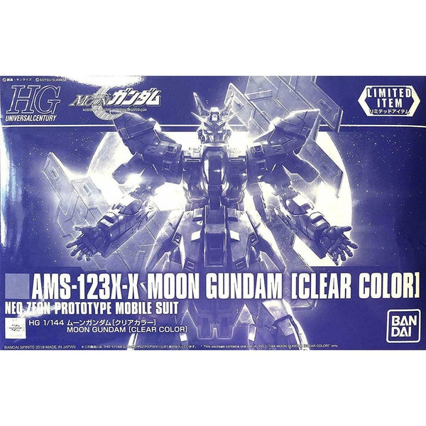 P-Bandai HG 1/144 Moon Gundam [Clear Color] package artwork