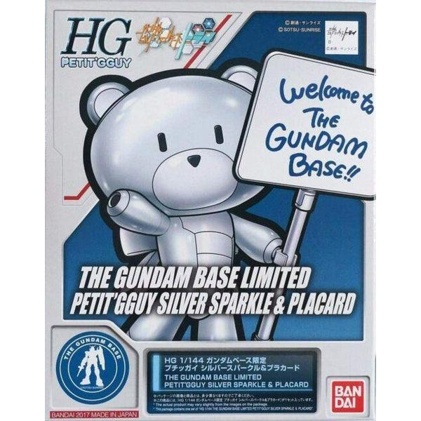 Bandai HG 1/144 Gundam Base Limited Petit Guy Silver Sparkle & Placard package artwork