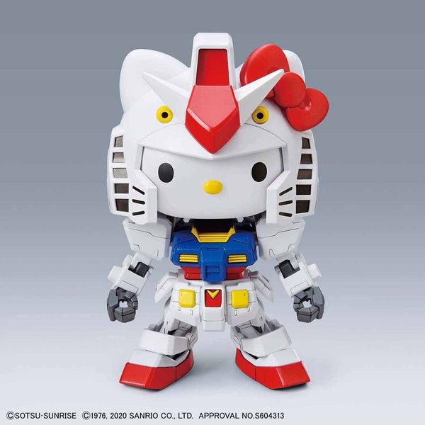 Bandai SD Hello Kitty/RX-78-2 Gundam morphing front on view.