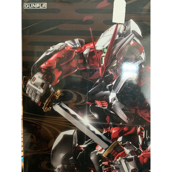 Bandai 1/100 HiRM Gundam Astray Red Frame package art showing damage